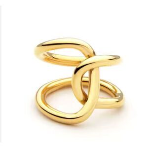 18K Gold Waterproof Statement Infinity Ring C2